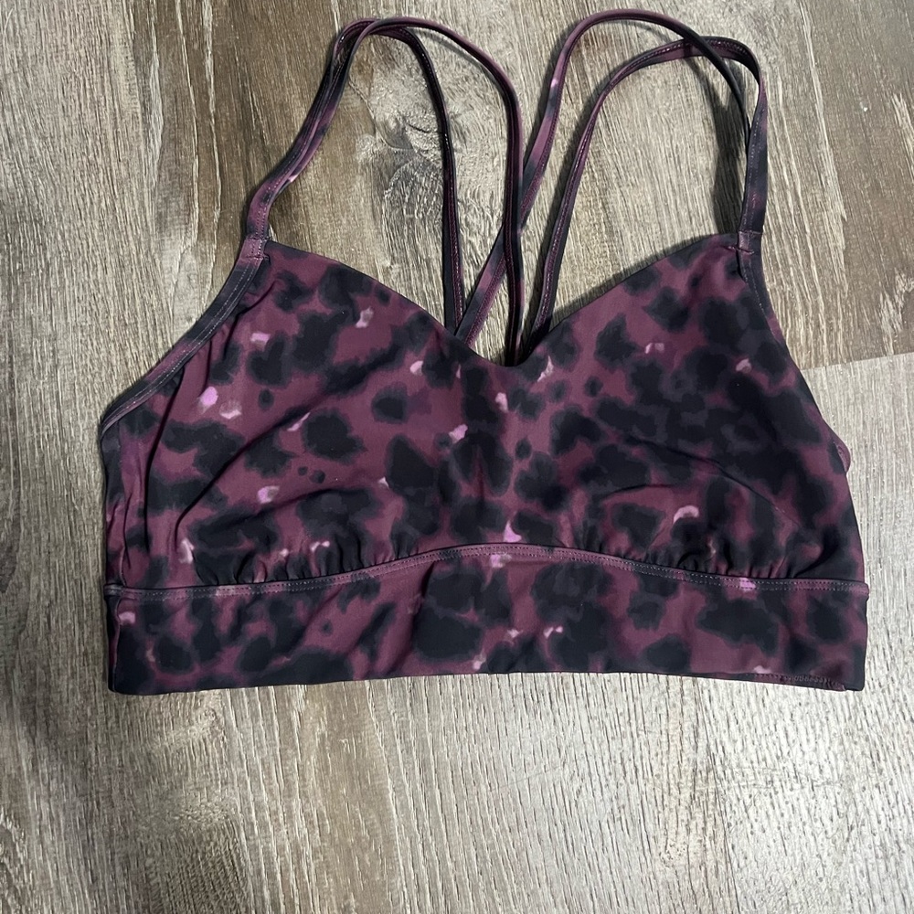 Women's Purple and Black Sports Bra